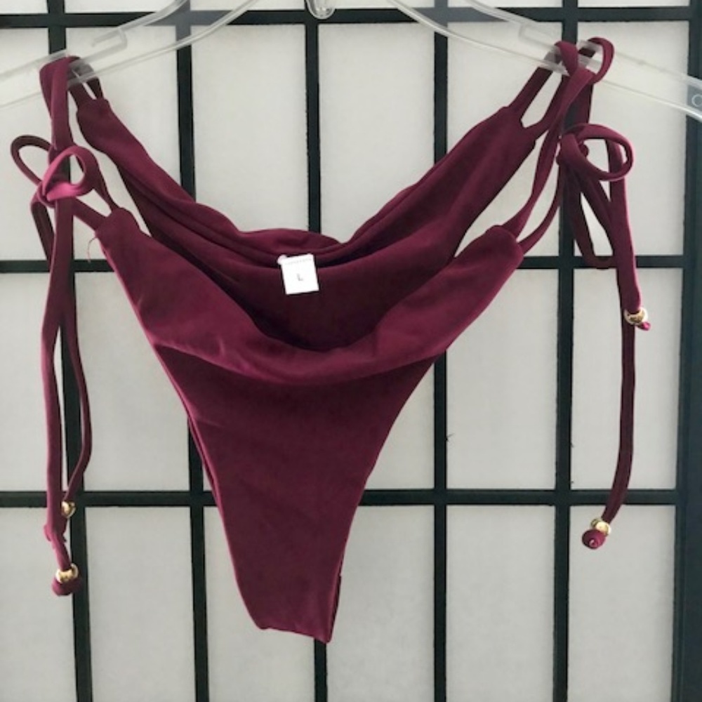 Maroon Bathing Suit Set - Picture 2 of 3